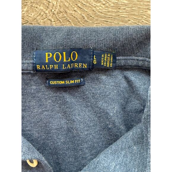 Polo Ralph Lauren Polo Shirt Mens Size L Blue Pima Soft Touch Flesh Pony Casual - Picture 3 of 5